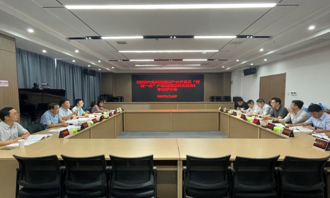 《六安高新技術產(chǎn)業(yè)開發(fā)區(qū)“兩新一高”產(chǎn)業(yè)鏈圖譜研究報告》專家評審會順利召開